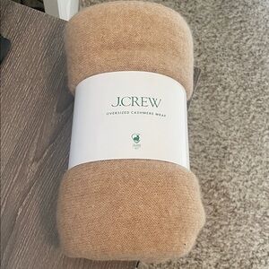 NWT J.Crew Cashmere Wrap in Heather Camel. One size 33” x 79”